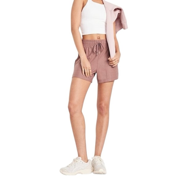 Universal Thread Size XS Dusty Pink High-Rise Elastic Waist Casual Shorts - Picture 1 of 6